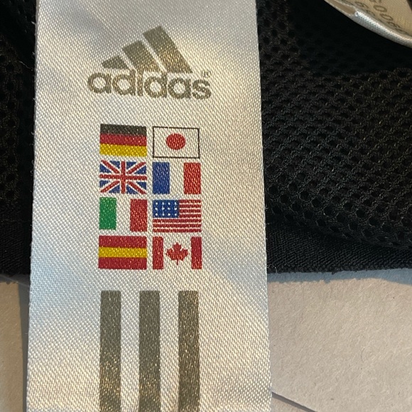 Adidas black with white Stripes lightweight full zipper wind Jacket. Size Large - Picture 4 of 6